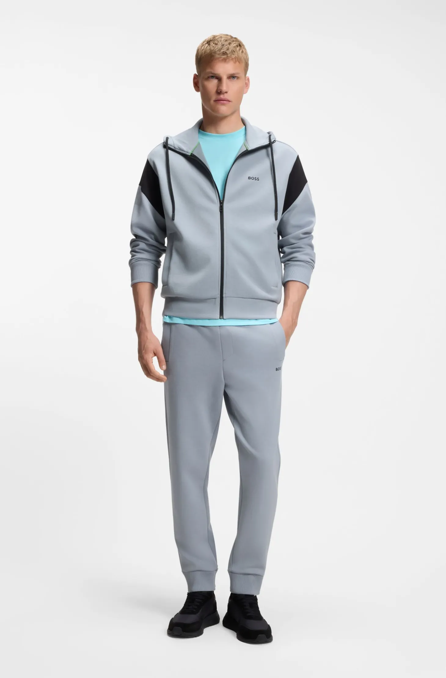Jogginghose aus Baumwoll-Mix mit Logo-Stickerei