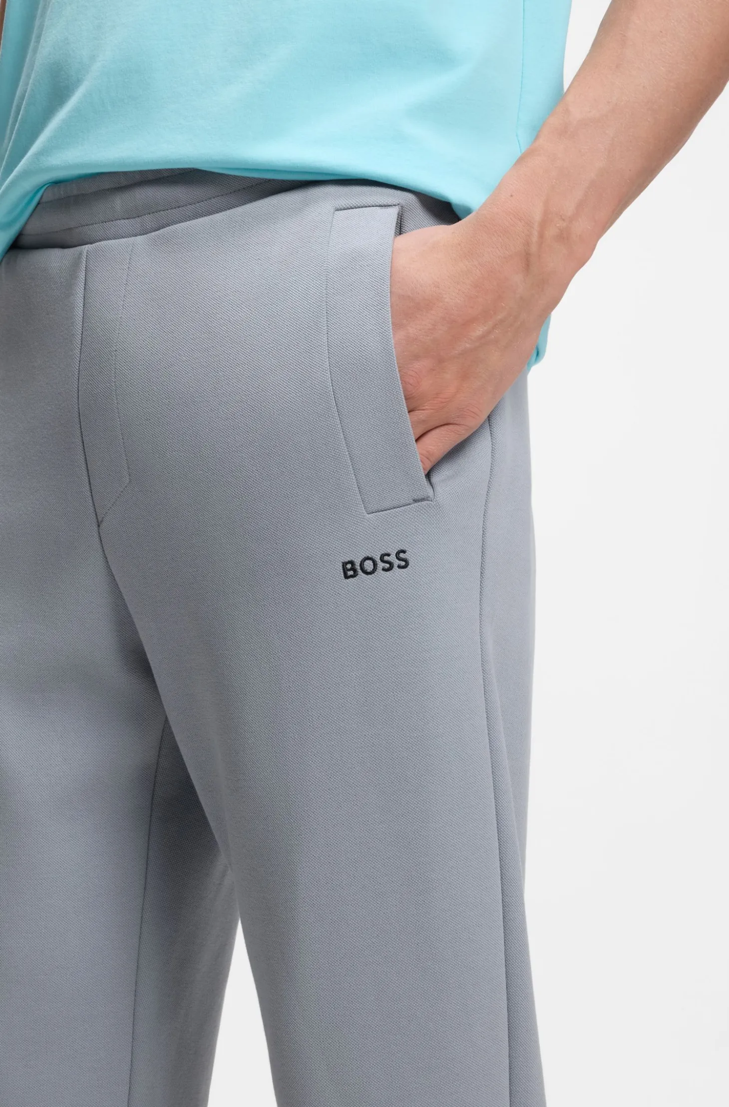 Jogginghose aus Baumwoll-Mix mit Logo-Stickerei