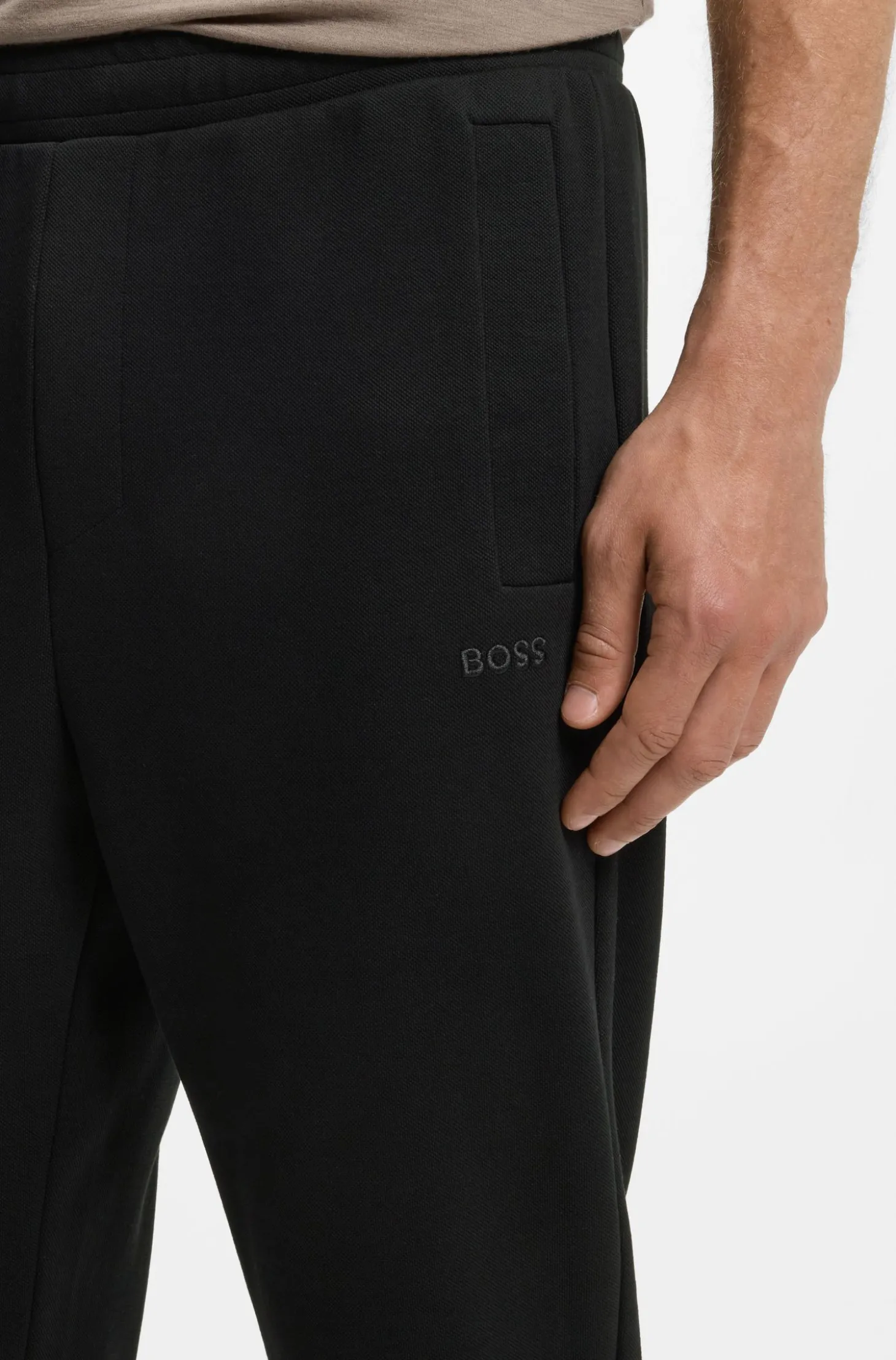 Jogginghose aus Baumwoll-Mix mit Logo-Stickerei