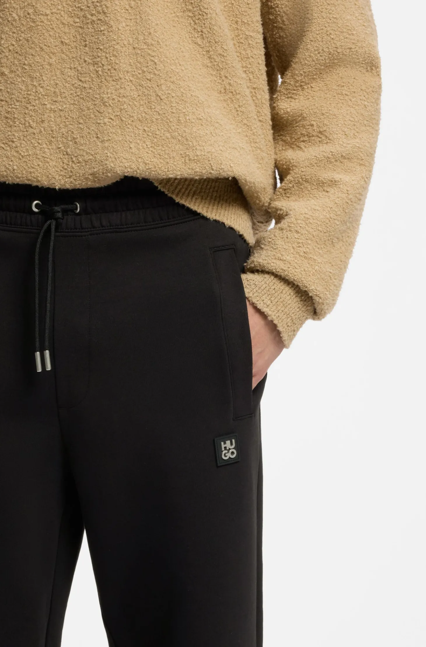 Jogginghose aus Baumwoll-Mix mit Stack-Logo