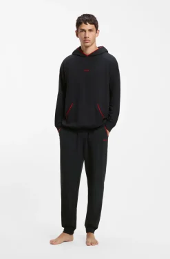 Jogginghose aus Baumwoll-Mix mit Bündchen und Logo-Paspeln