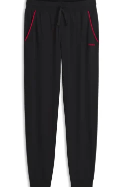 Jogginghose aus Baumwoll-Mix mit Bündchen und Logo-Paspeln
