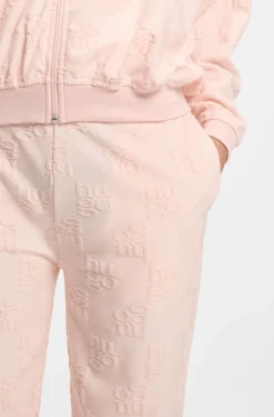 Jogginghose aus Baumwoll-Mix mit Allover-Logo-Muster