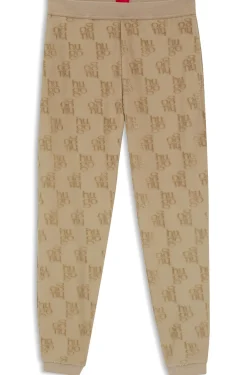Jogginghose aus Baumwoll-Mix mit Allover-Logo-Muster