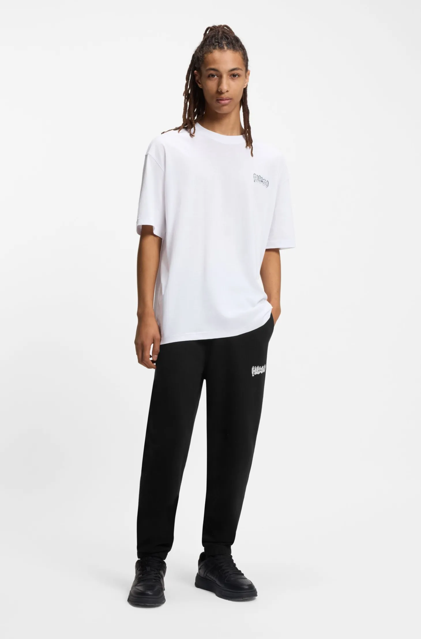 Jogginghose aus Baumwoll-Terry mit Logo-Print