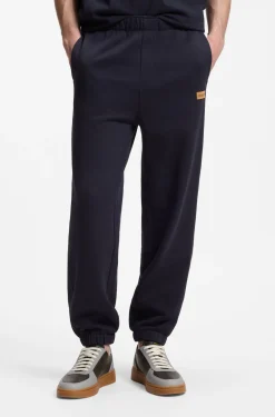 Jogginghose aus Baumwoll-Terry mit Logo-Badge