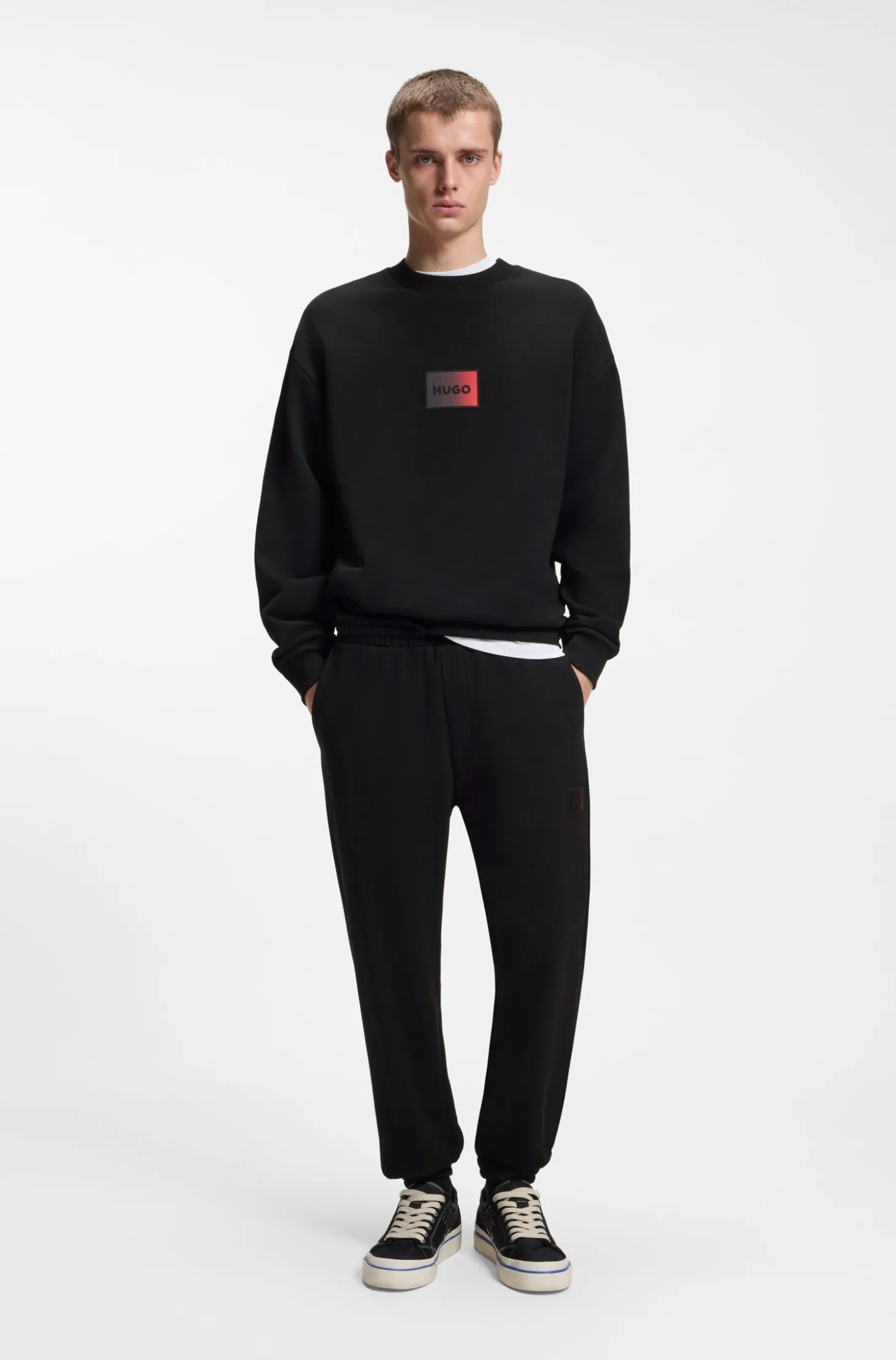 Jogginghose aus Baumwoll-Terry mit Gradient-Logo