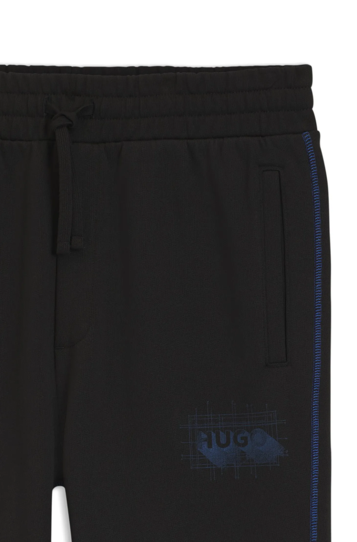 Jogginghose aus Baumwoll-Terry mit Logo und kontrastfarbenen Nähten