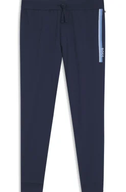 Jogginghose aus Baumwoll-Terry mit Logo und Streifen