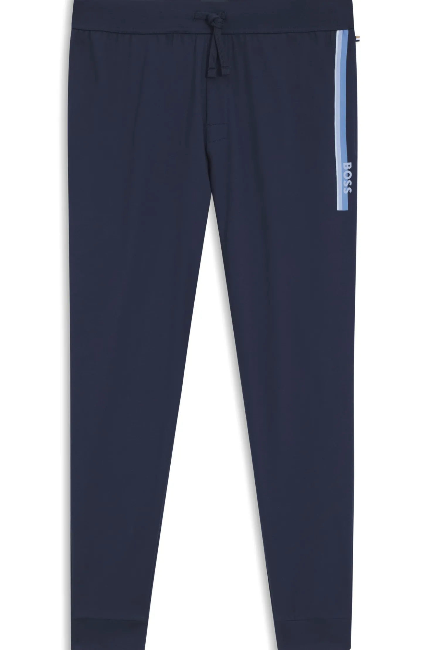 Jogginghose aus Baumwoll-Terry mit Logo und Streifen