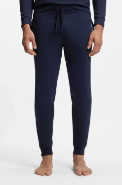 Jogginghose aus Baumwoll-Terry mit Logo und Streifen