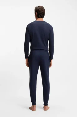 Jogginghose aus Baumwoll-Terry mit Logo und Streifen