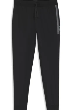 Jogginghose aus Baumwoll-Terry mit Logo und Streifen