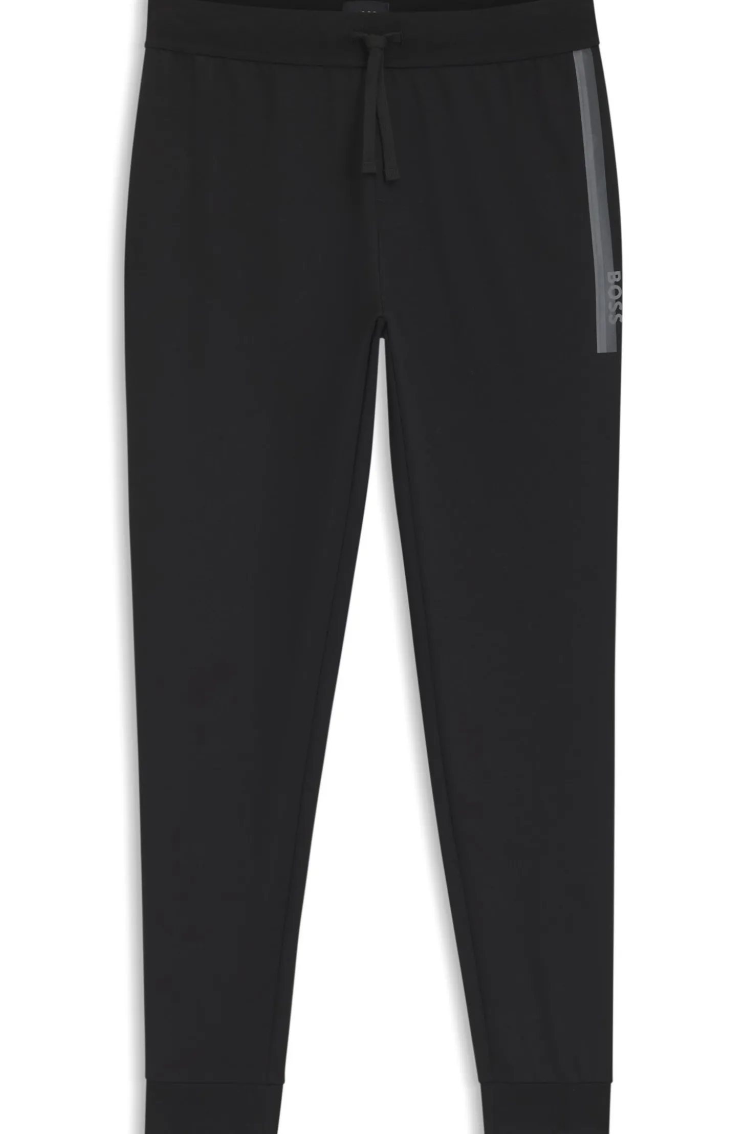 Jogginghose aus Baumwoll-Terry mit Logo und Streifen