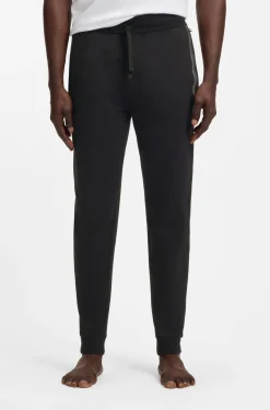 Jogginghose aus Baumwoll-Terry mit Logo und Streifen