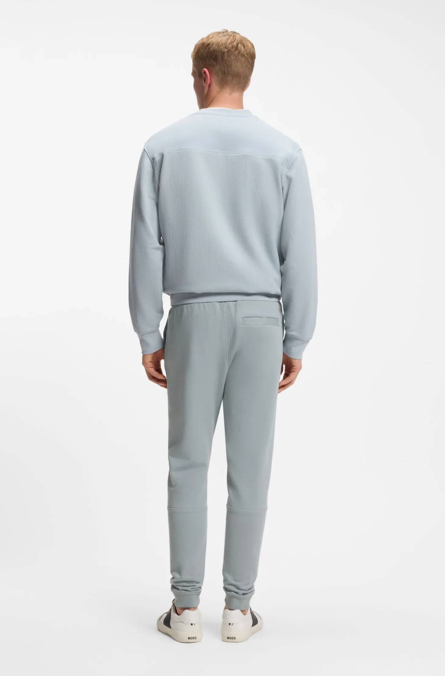 Jogginghose aus Baumwoll-Terry mit Logo-Aufnäher