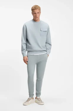 Jogginghose aus Baumwoll-Terry mit Logo-Aufnäher