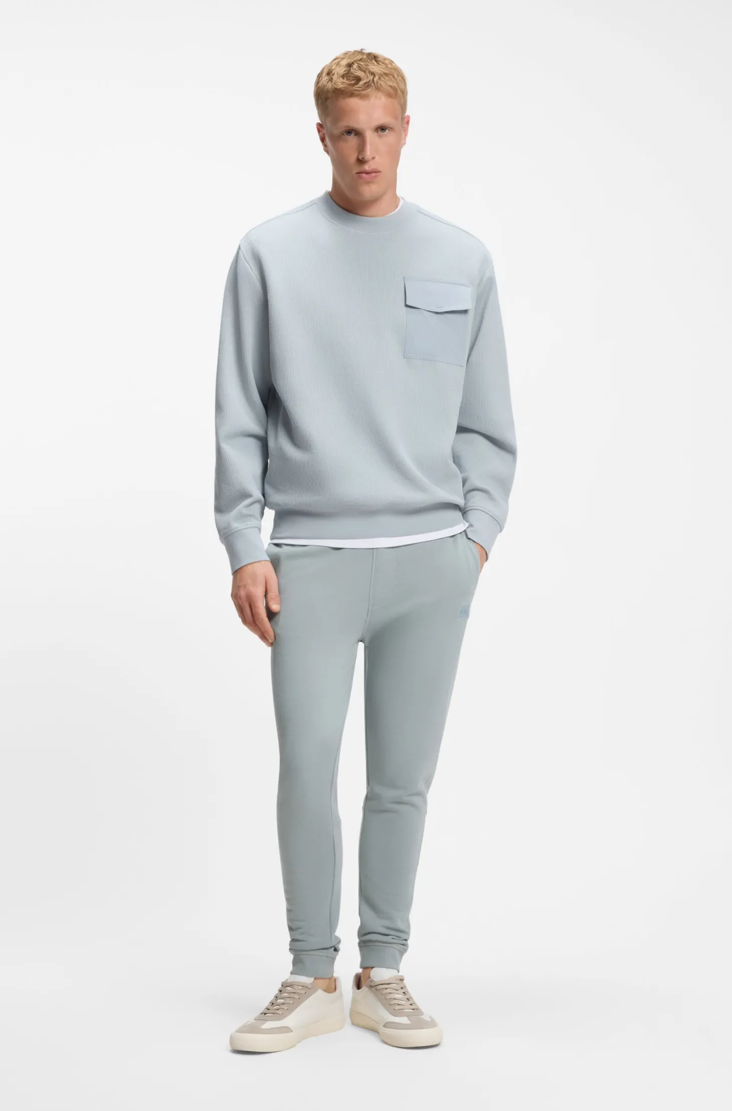 Jogginghose aus Baumwoll-Terry mit Logo-Aufnäher