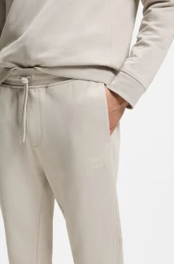 Jogginghose aus Baumwoll-Terry mit Logo-Aufnäher