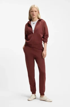 Jogginghose aus Baumwoll-Terry mit Logo-Stickerei
