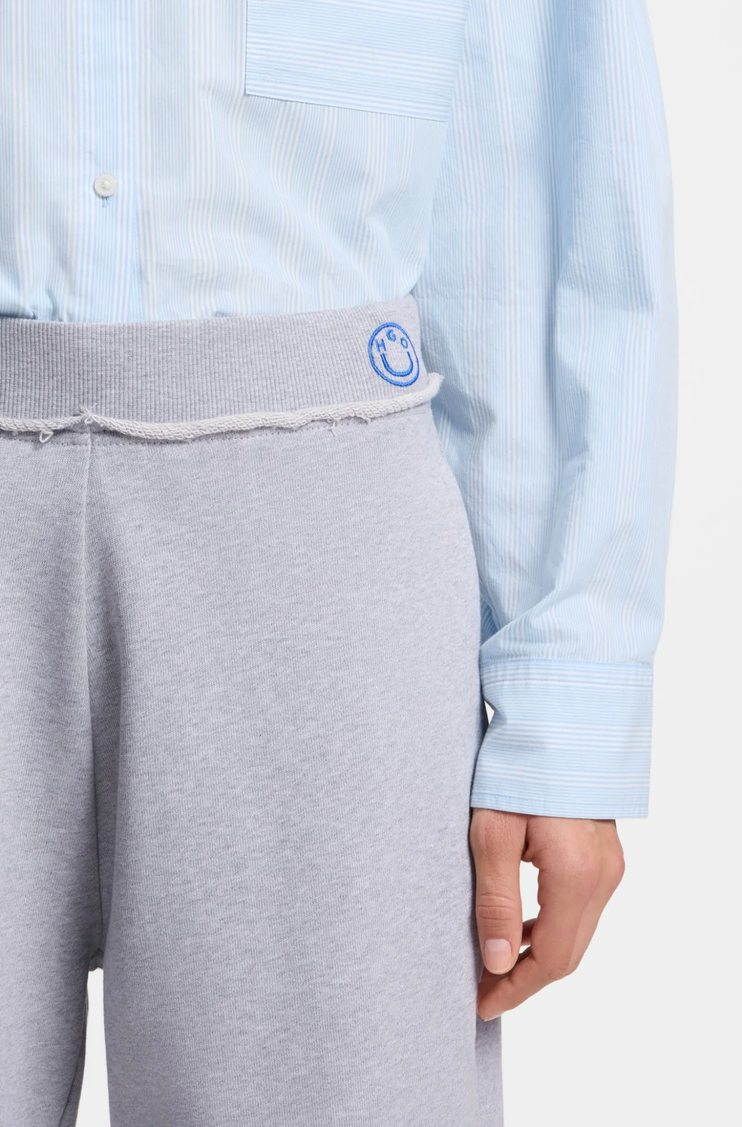 Jogginghose aus Baumwoll-Terry mit Logo-Bund