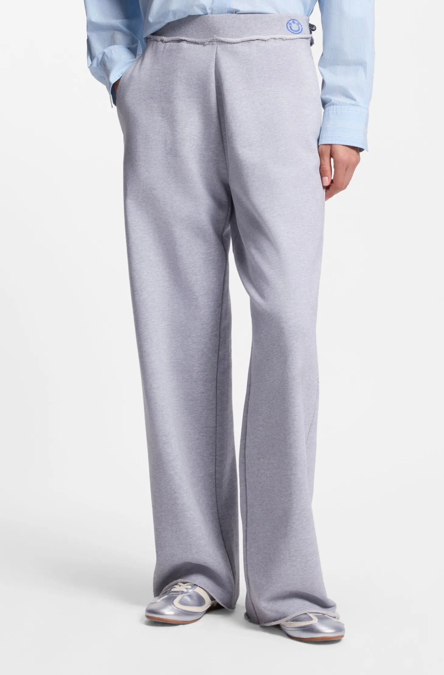 Jogginghose aus Baumwoll-Terry mit Logo-Bund