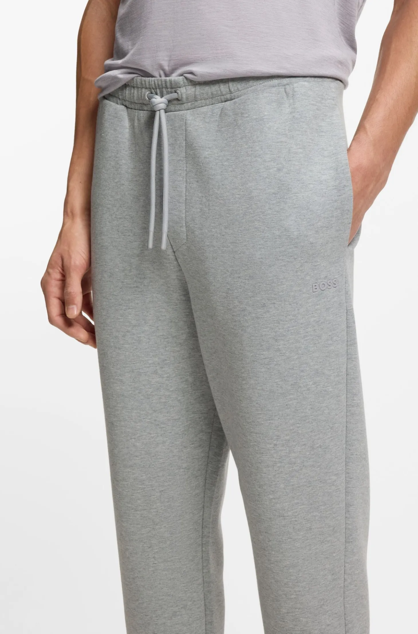 Jogginghose aus Stretch-Baumwolle mit Logo-Detail