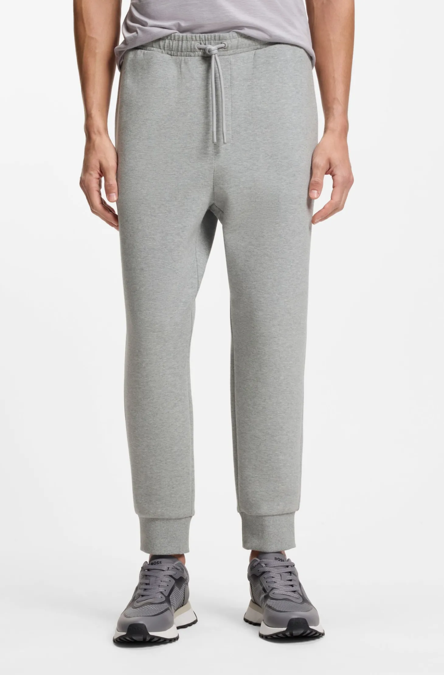 Jogginghose aus Stretch-Baumwolle mit Logo-Detail