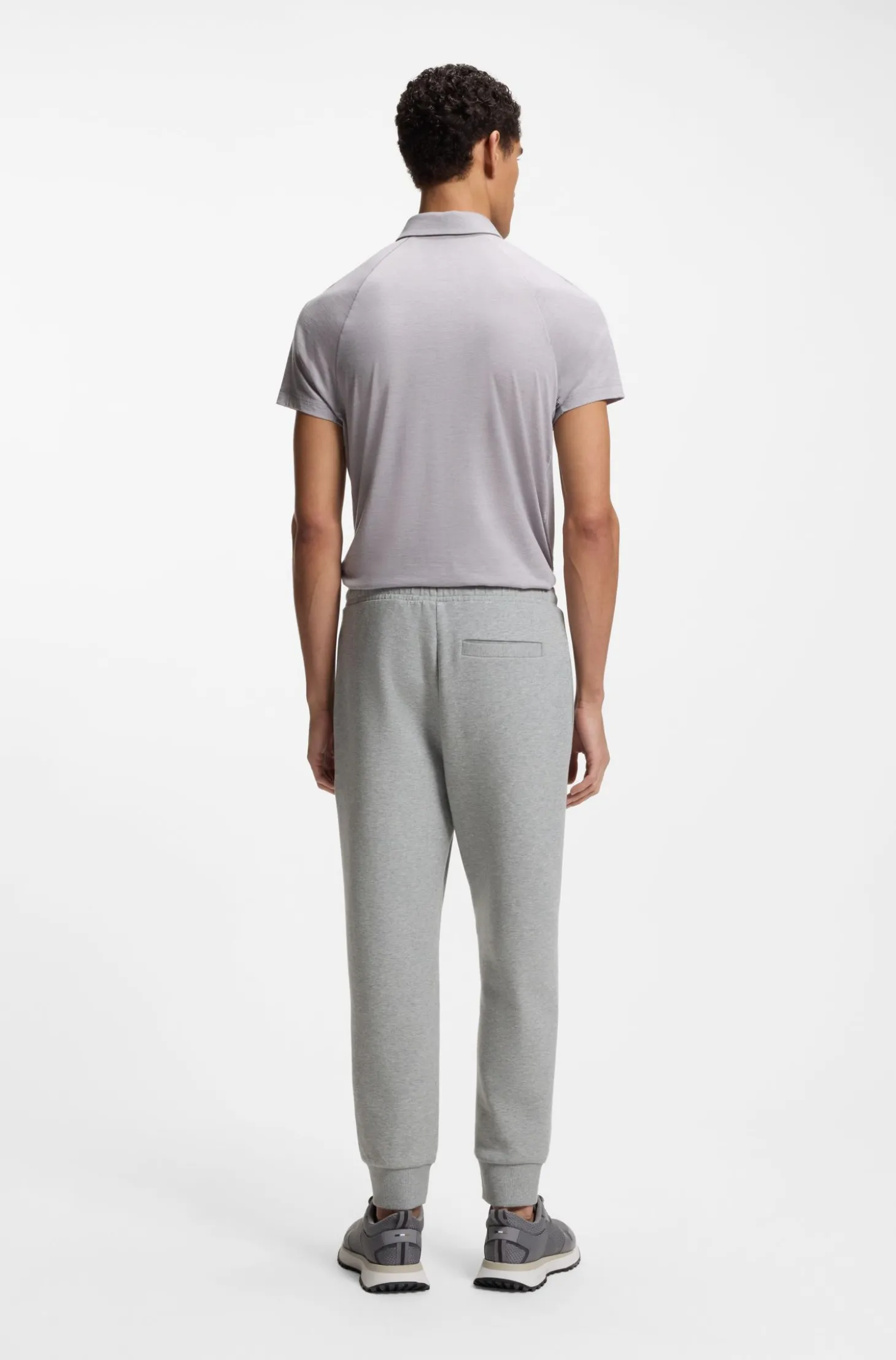 Jogginghose aus Stretch-Baumwolle mit Logo-Detail