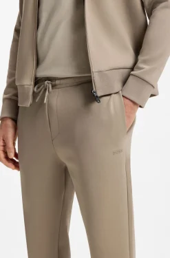 Jogginghose aus Stretch-Baumwolle mit Logo-Detail