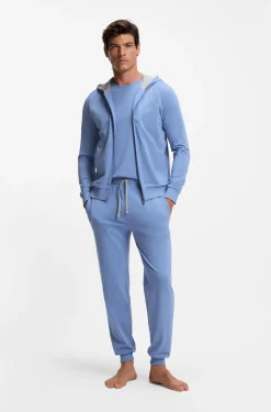 Jogginghose aus Stretch-Baumwolle mit Logo-Stickerei