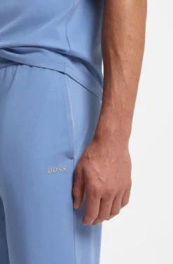 Jogginghose aus Stretch-Baumwolle mit Logo-Stickerei