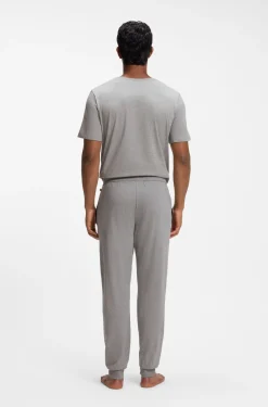 Jogginghose aus Stretch-Baumwolle mit Logo-Stickerei