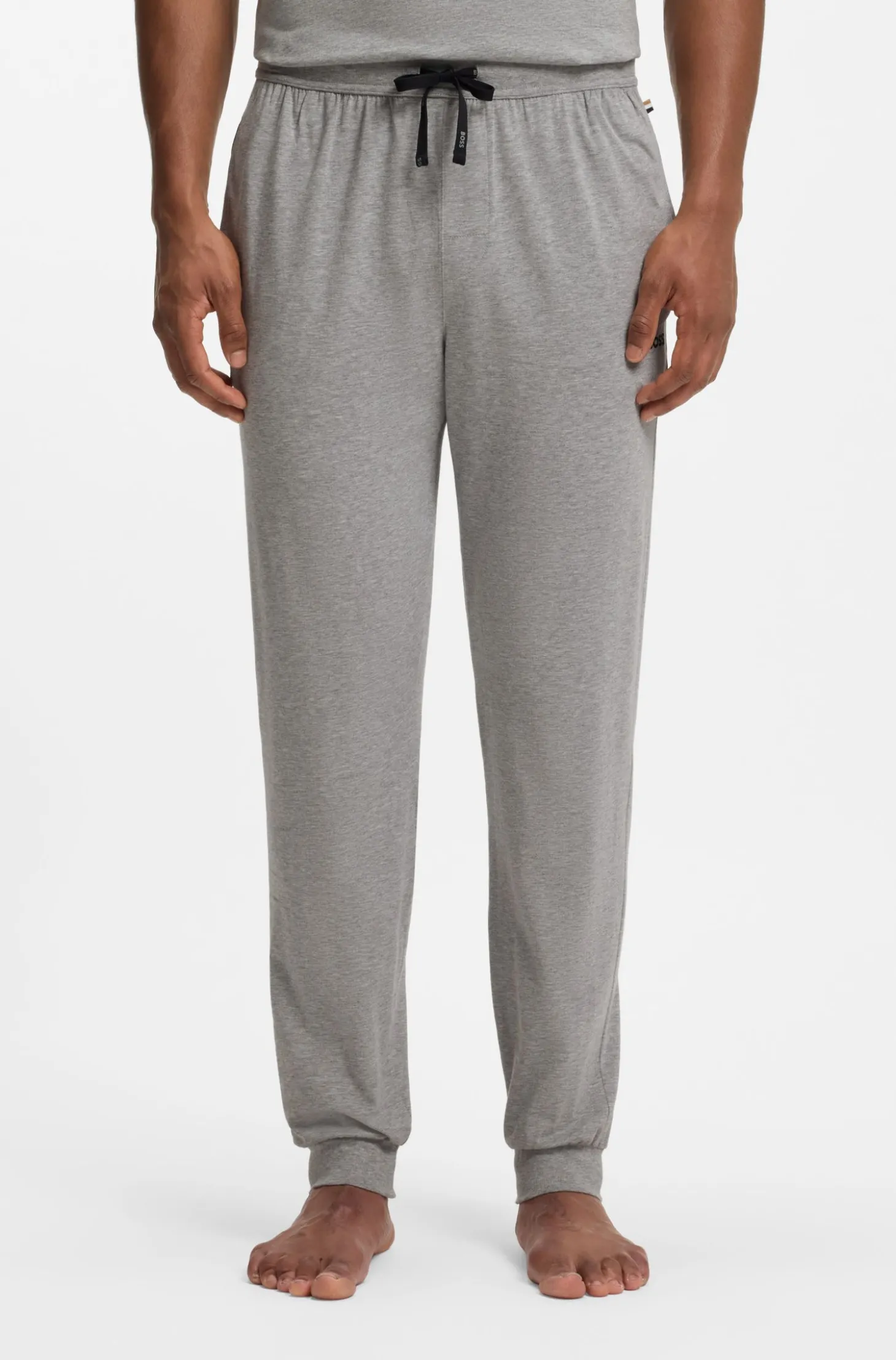 Jogginghose aus Stretch-Baumwolle mit Logo-Stickerei