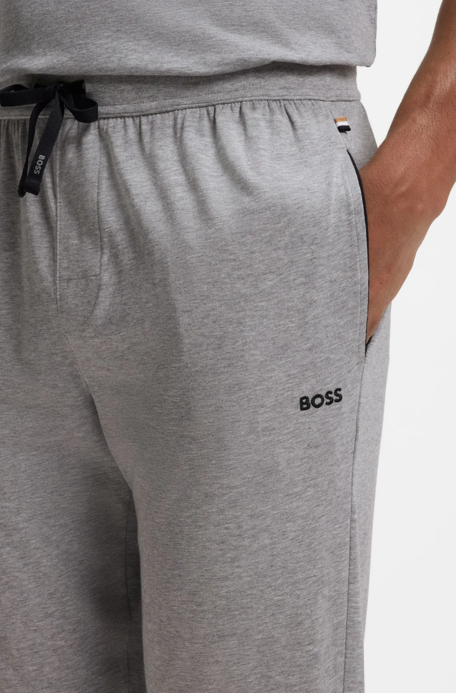 Jogginghose aus Stretch-Baumwolle mit Logo-Stickerei