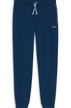 Jogginghose aus Stretch-Baumwolle mit Logo-Stickerei