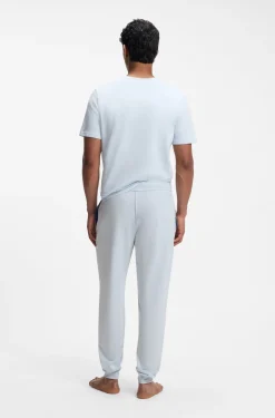 Jogginghose aus Stretch-Baumwolle mit Logo-Stickerei