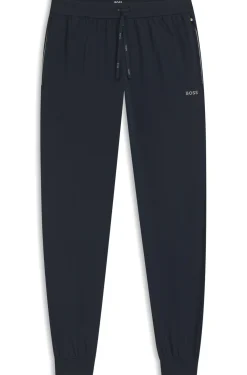 Jogginghose aus Stretch-Baumwolle mit Logo-Stickerei