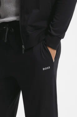 Jogginghose aus Stretch-Baumwolle mit Logo-Stickerei