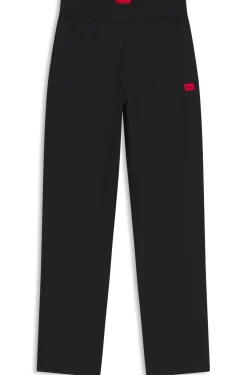 Jogginghose aus Stretch-Jersey mit rotem Logo-Label