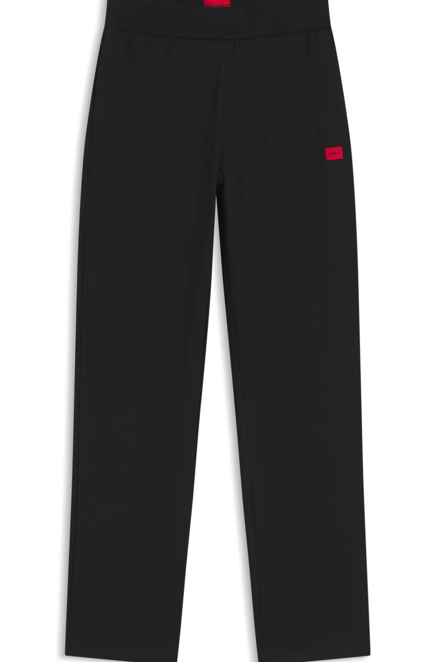 Jogginghose aus Stretch-Jersey mit rotem Logo-Label