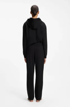 Jogginghose aus Stretch-Jersey mit rotem Logo-Label