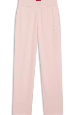 Jogginghose aus Stretch-Jersey mit rotem Logo-Label