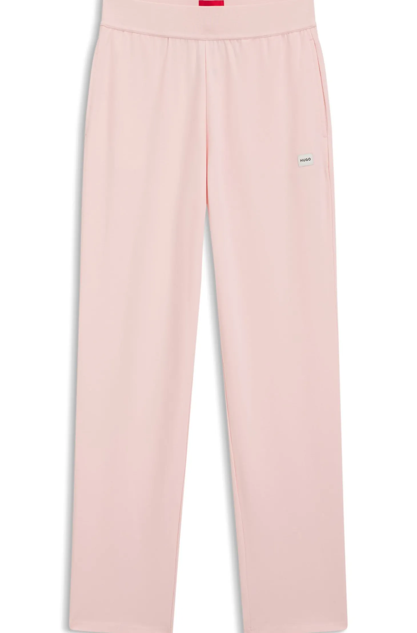 Jogginghose aus Stretch-Jersey mit rotem Logo-Label