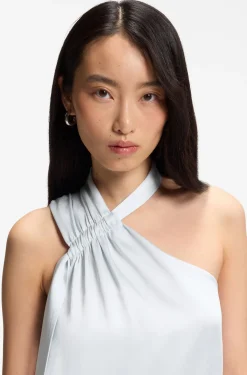 Jumpsuit mit One-Shoulder und Wickelfront