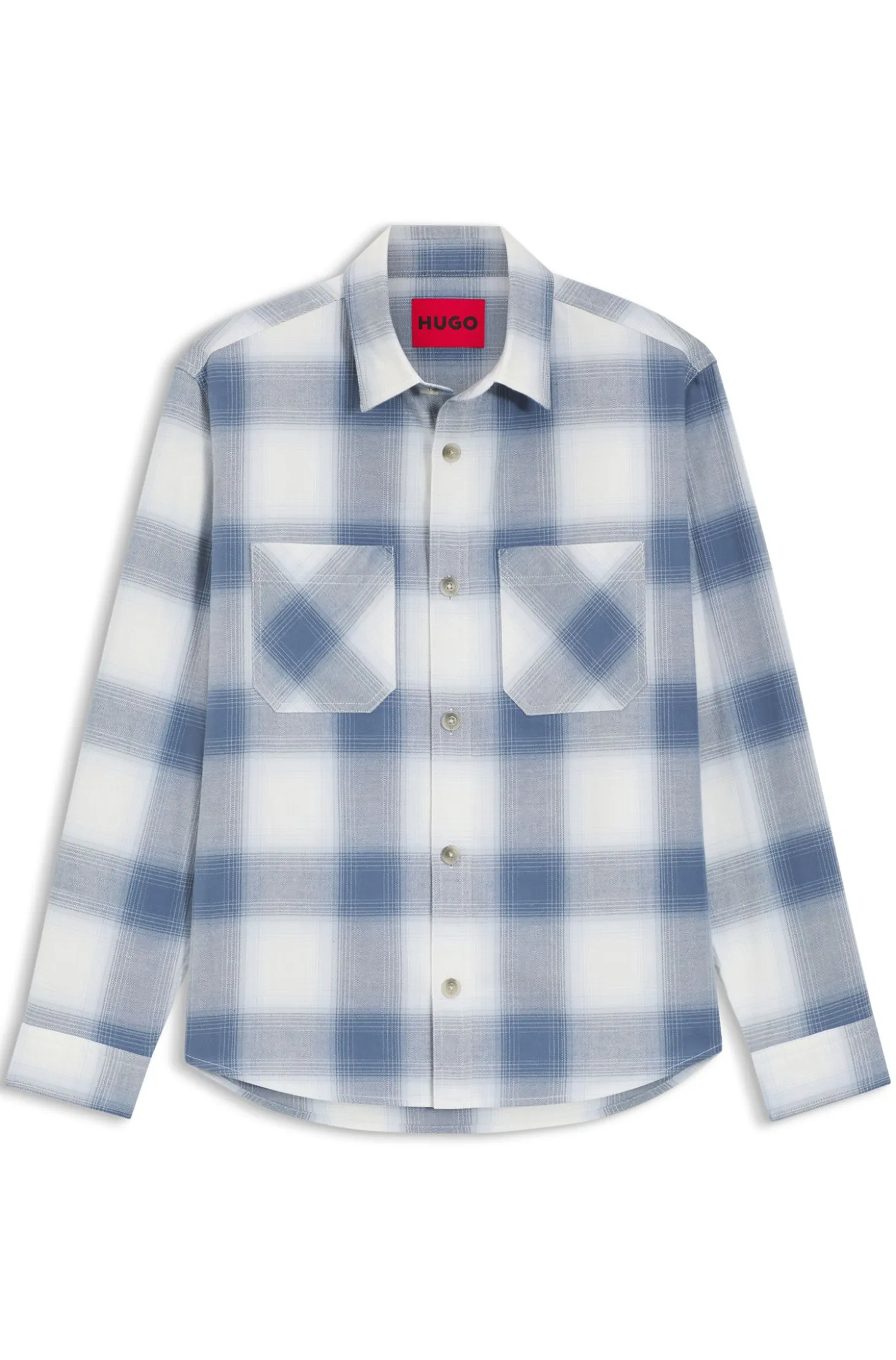 Kariertes Oversized Hemd aus Baumwoll-Twill