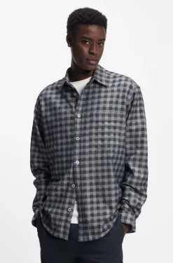 Kariertes Oversized Hemd aus Baumwoll-Twill