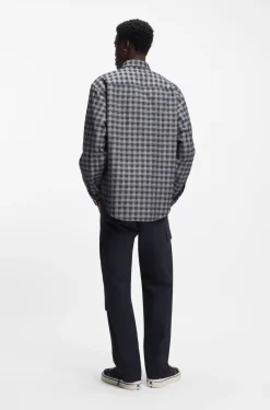 Kariertes Oversized Hemd aus Baumwoll-Twill