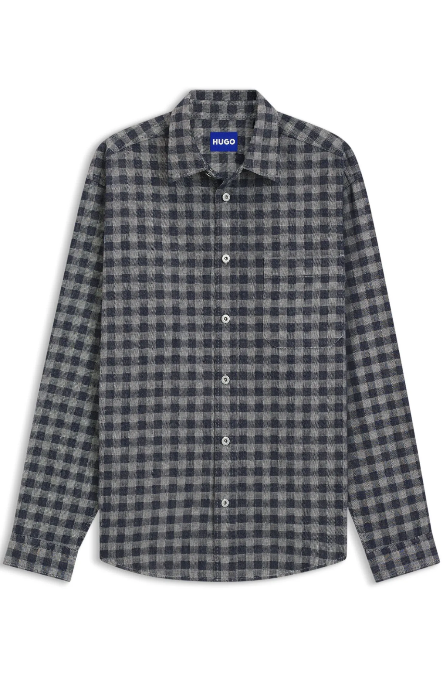 Kariertes Oversized Hemd aus Baumwoll-Twill