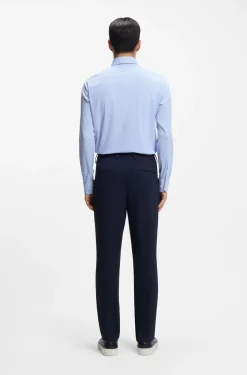 Kariertes Regular-Fit Hemd aus funktionalem Stretch-Gewebe